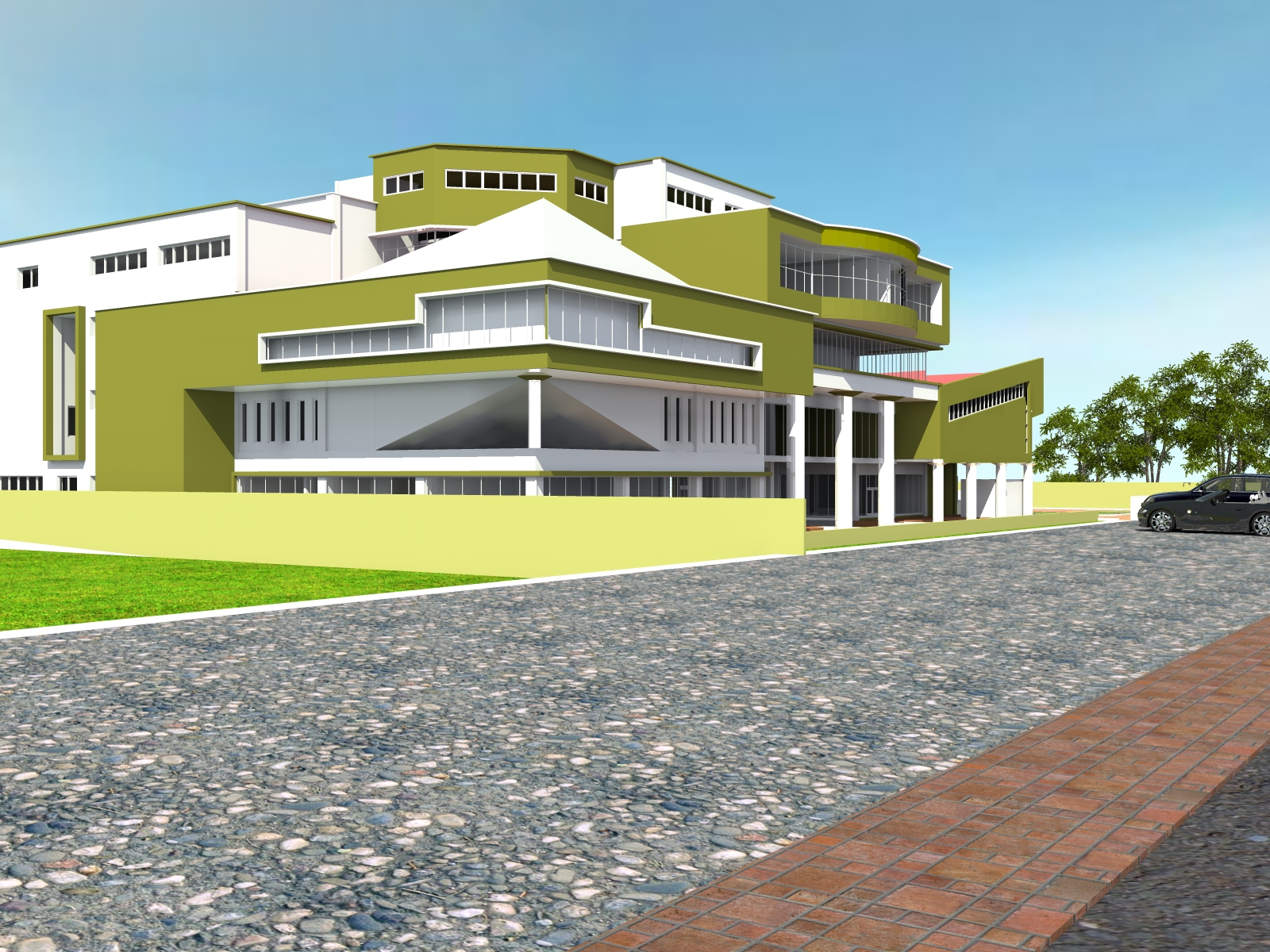rendering of a commercial building