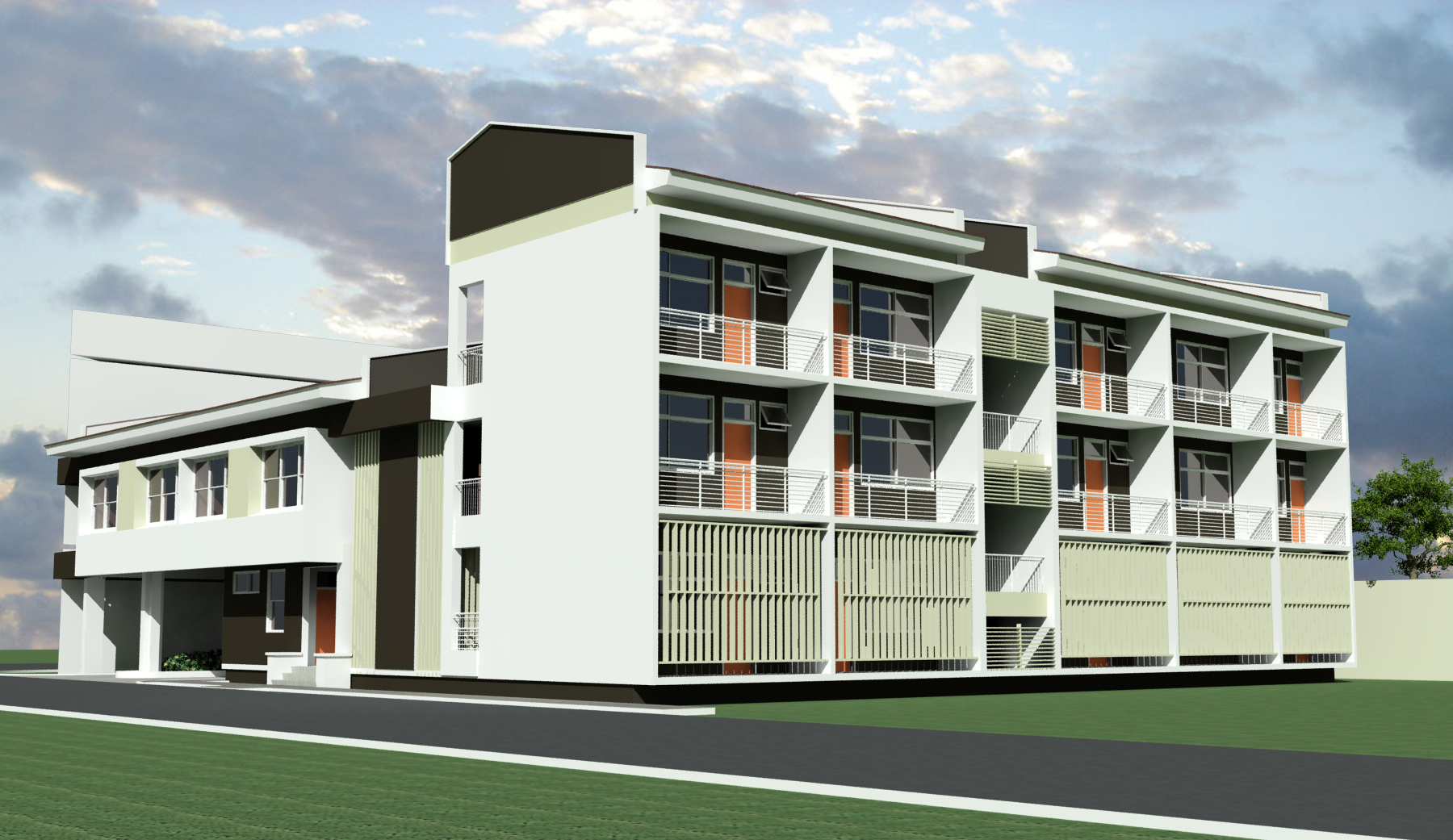 rendering of a hostel facility