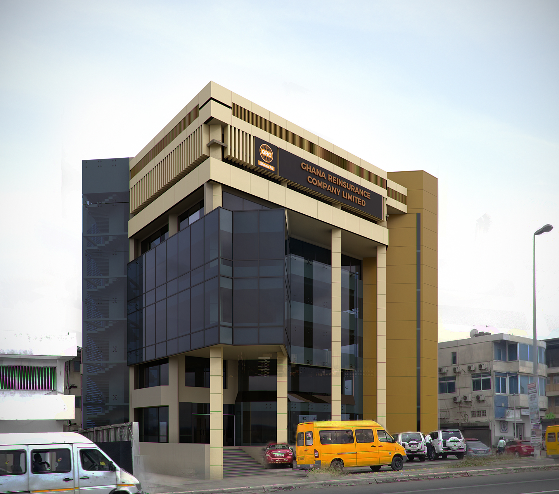 rendering of a remodelled building